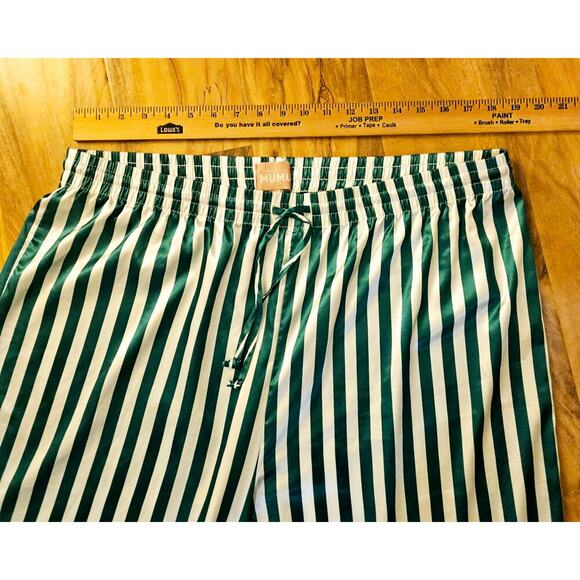 Show Me Your Mumu XXL Green White Satin Feel jammies. Soft. Sexy. Stylish. NY. - Picture 7 of 16